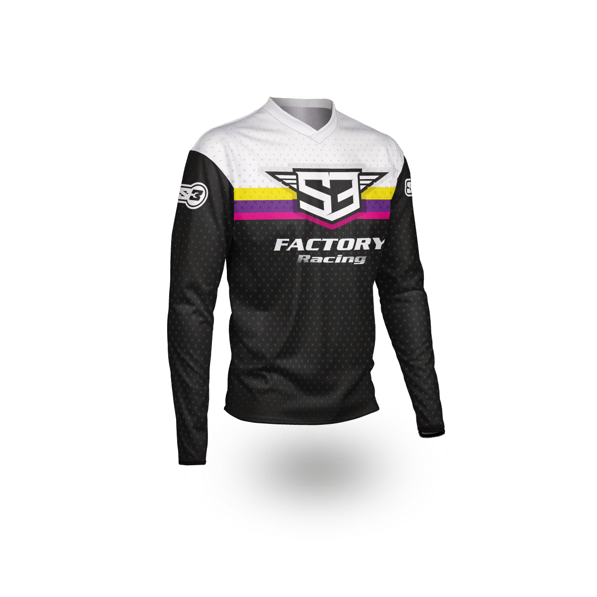 Camiseta S3 Racing Negro Rosa Talla L