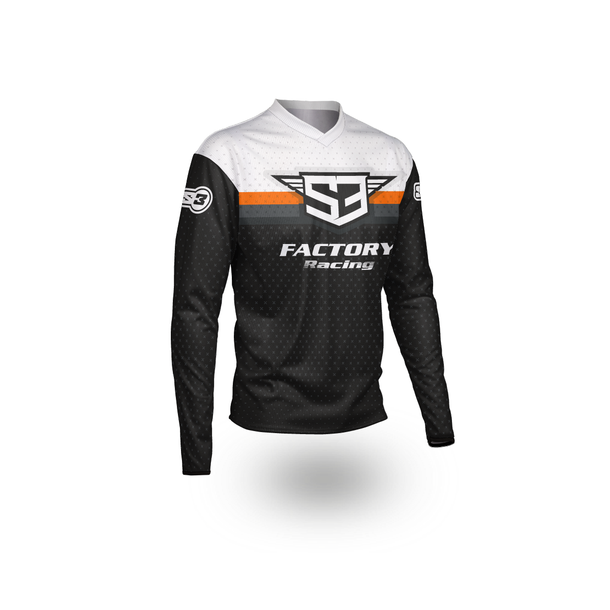 Camiseta S3 Racing Negro Naranja Talla XL