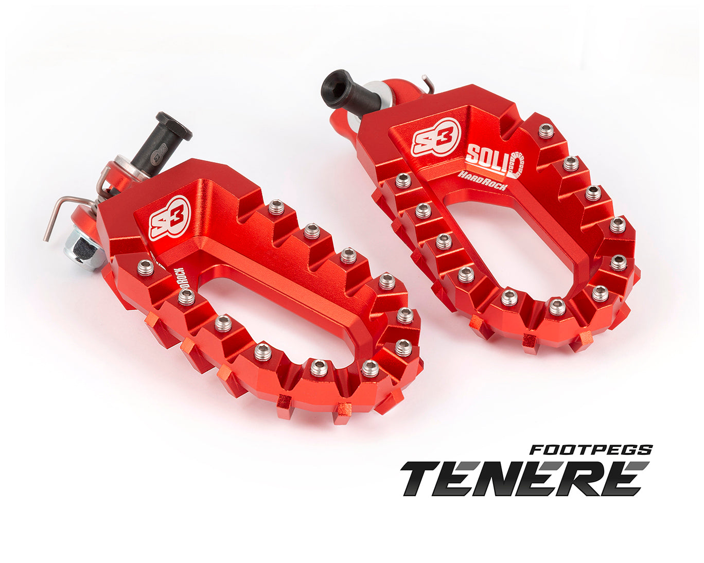 Estriberas Aluminio S3 Hard Rock Yamaha Ténéré 700 19-..Rojo