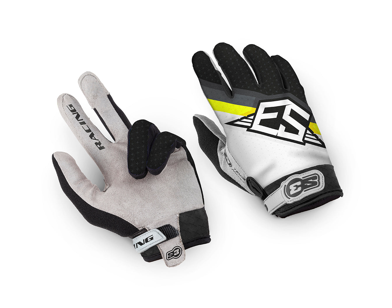 Guantes S3 Rock Racing Amarillo Flúor Negro Talla S