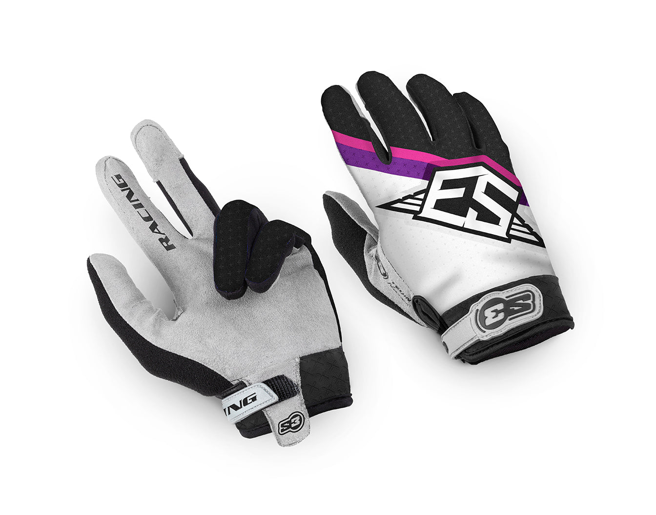 Guantes S3 Rock Racing Rosa Negro Talla L