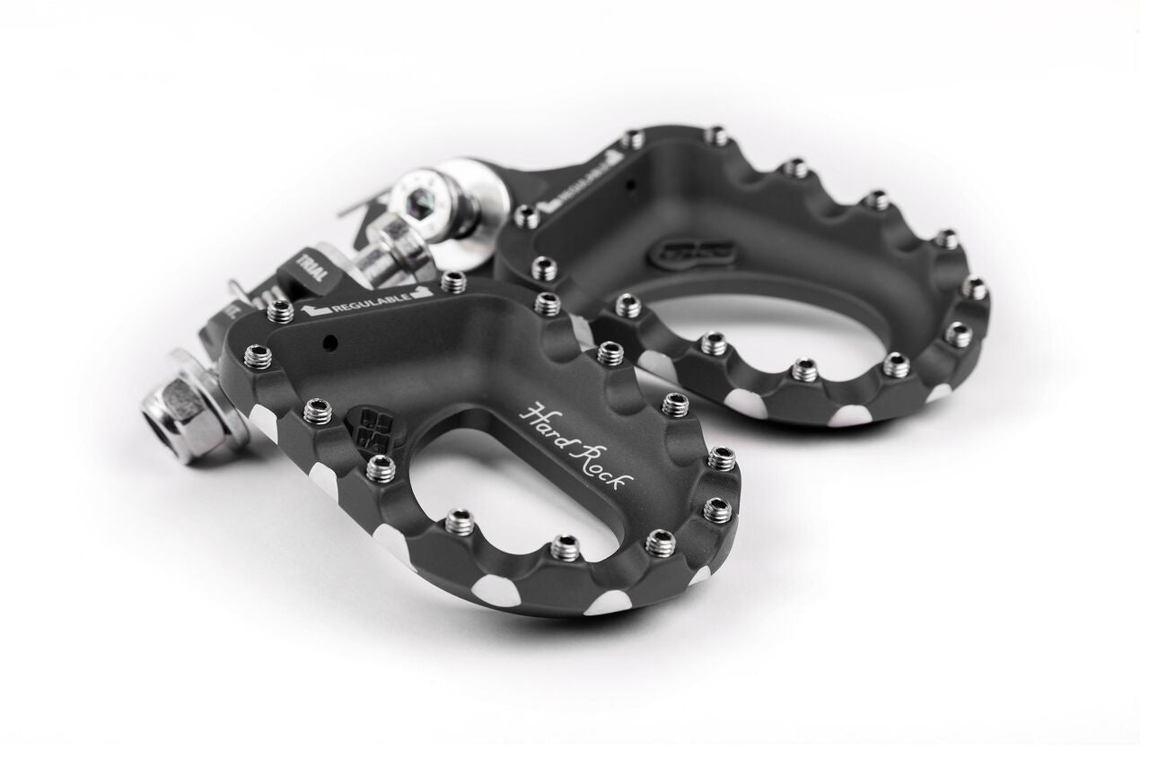 Estriberas Trial Aluminio S3 Hard Rock Negro