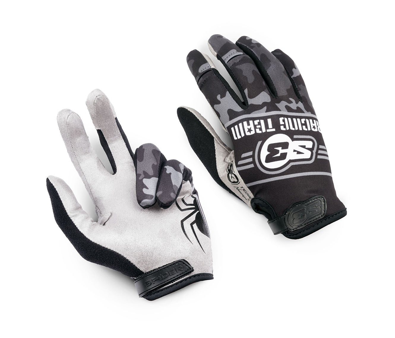 Guantes S3 Spider Blackjack Nanofront Color Negro Talla S