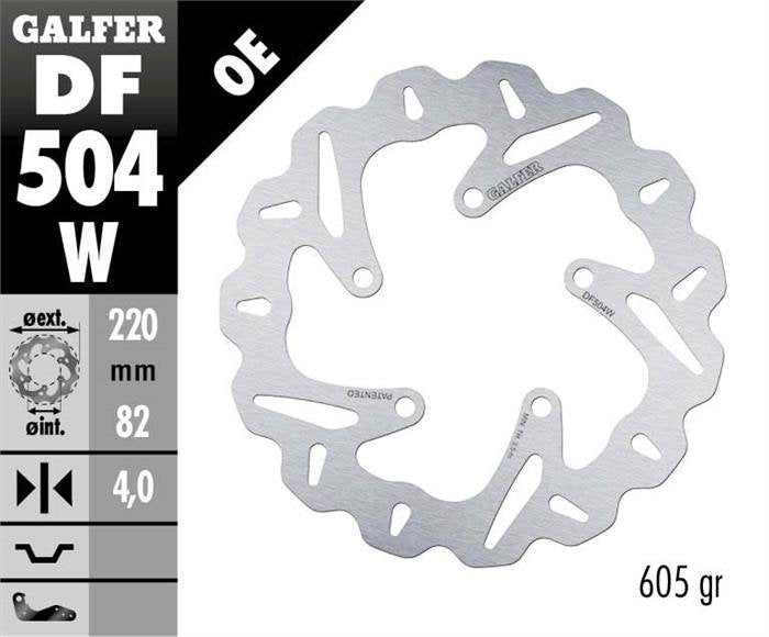 DISCO DE FRENO GALFER WAVE W DF504W