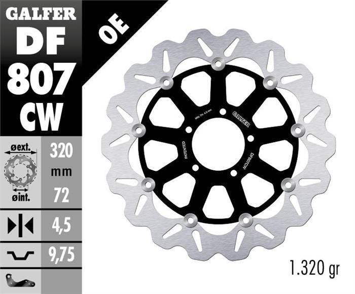 DISCO DE FRENO GALFER WAVE W DELANTERO DF807CW