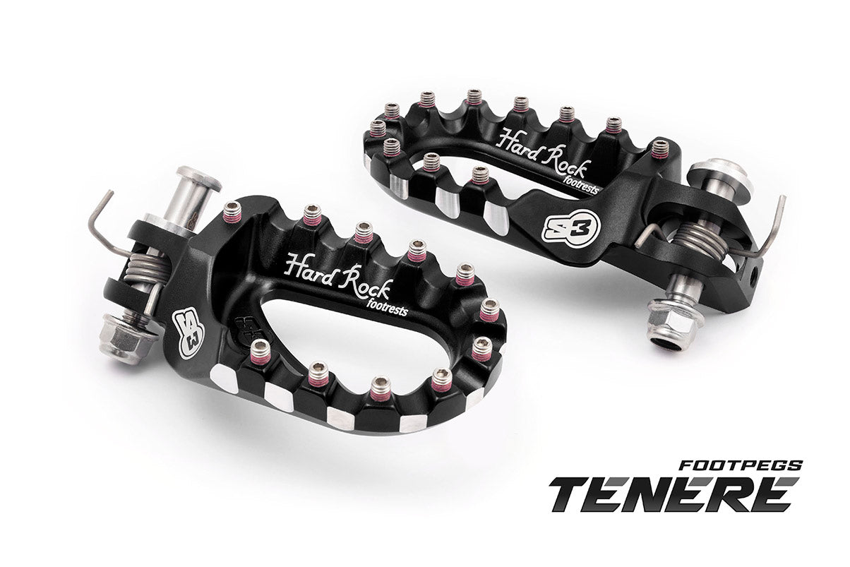 Estriberas Aluminio S3 Hard Rock Yamaha Ténéré 700 19-.. Negro