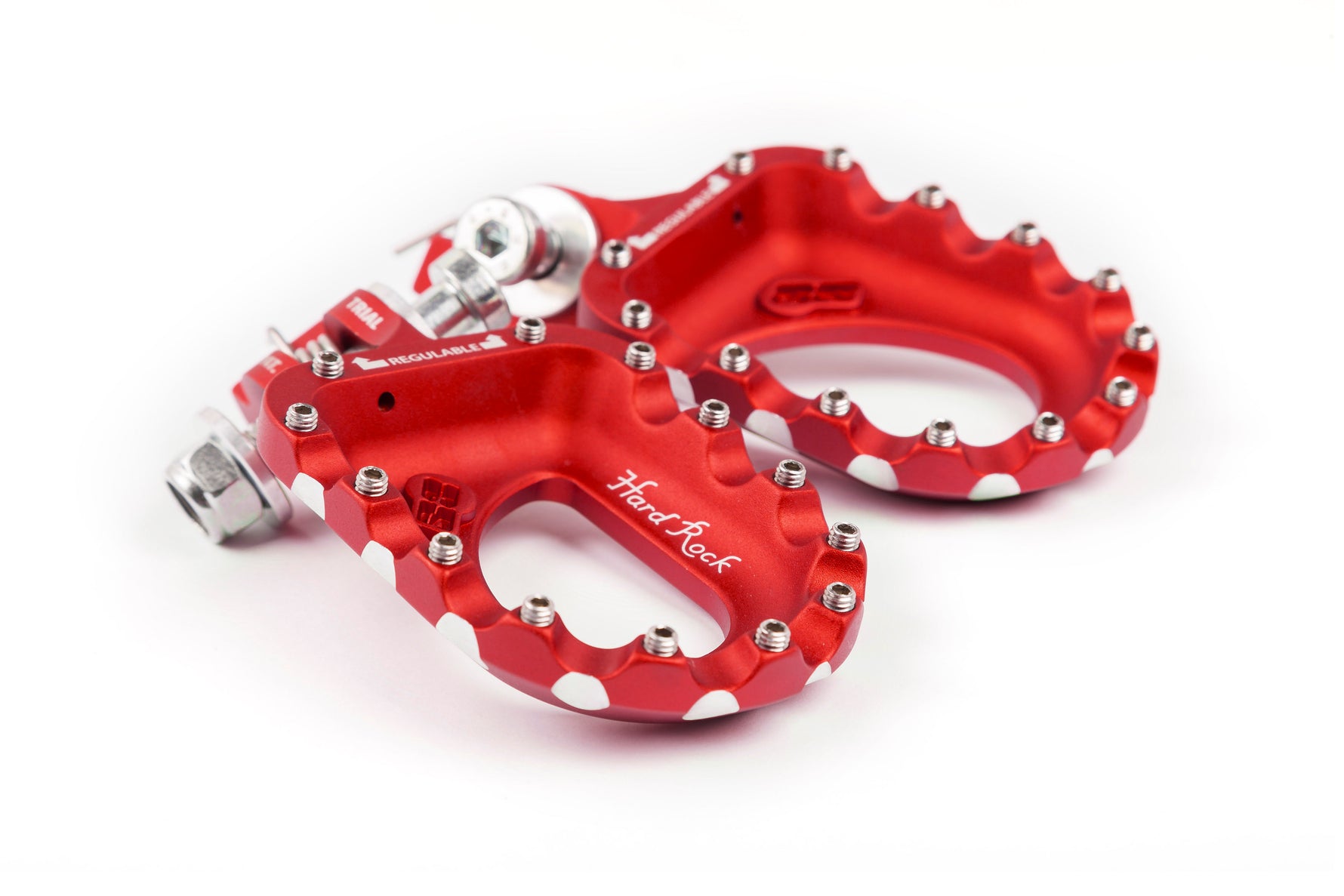 Estriberas Trial Aluminio S3 Hard Rock Rojo