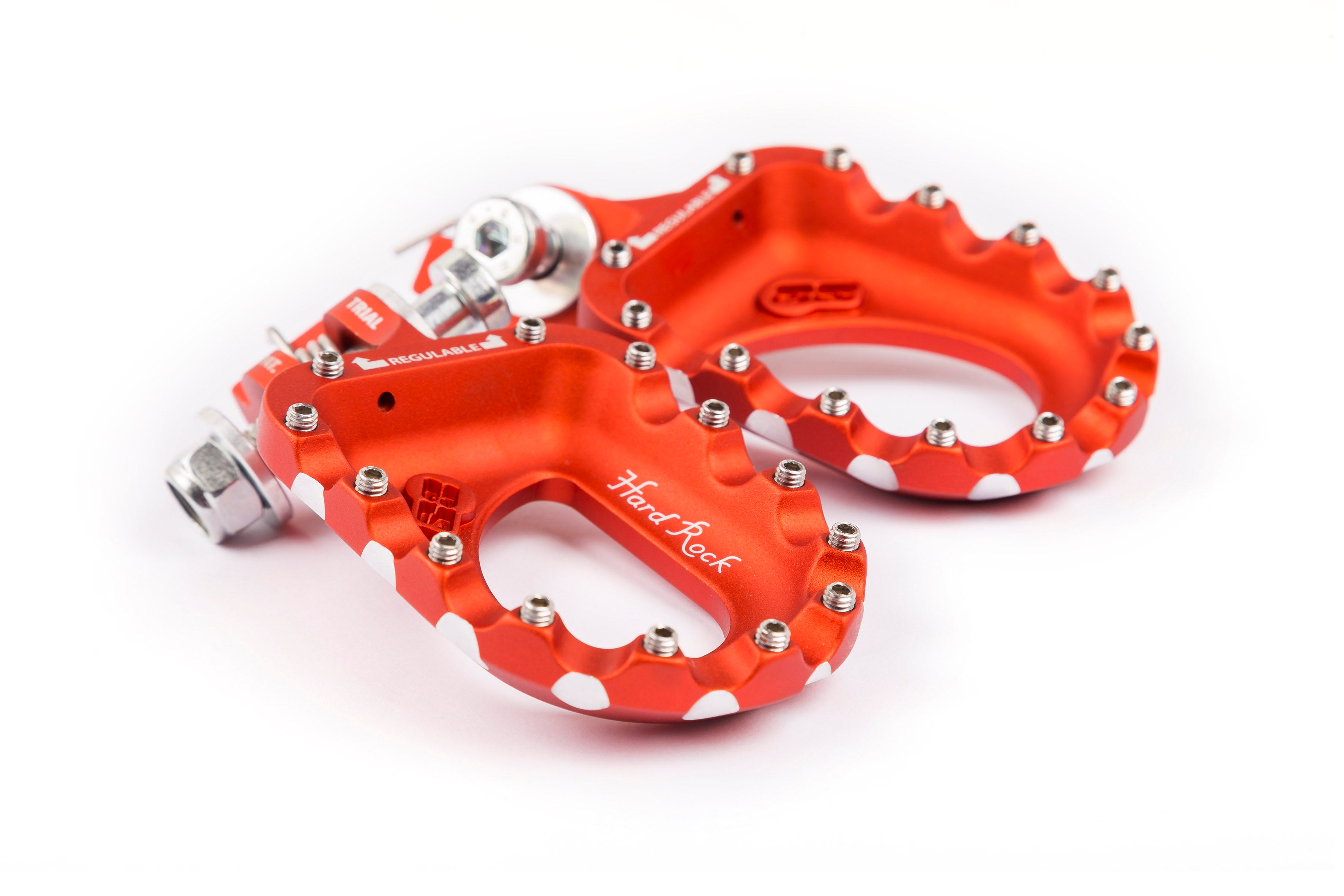 Estriberas Trial Aluminio S3 Hard Rock Naranja