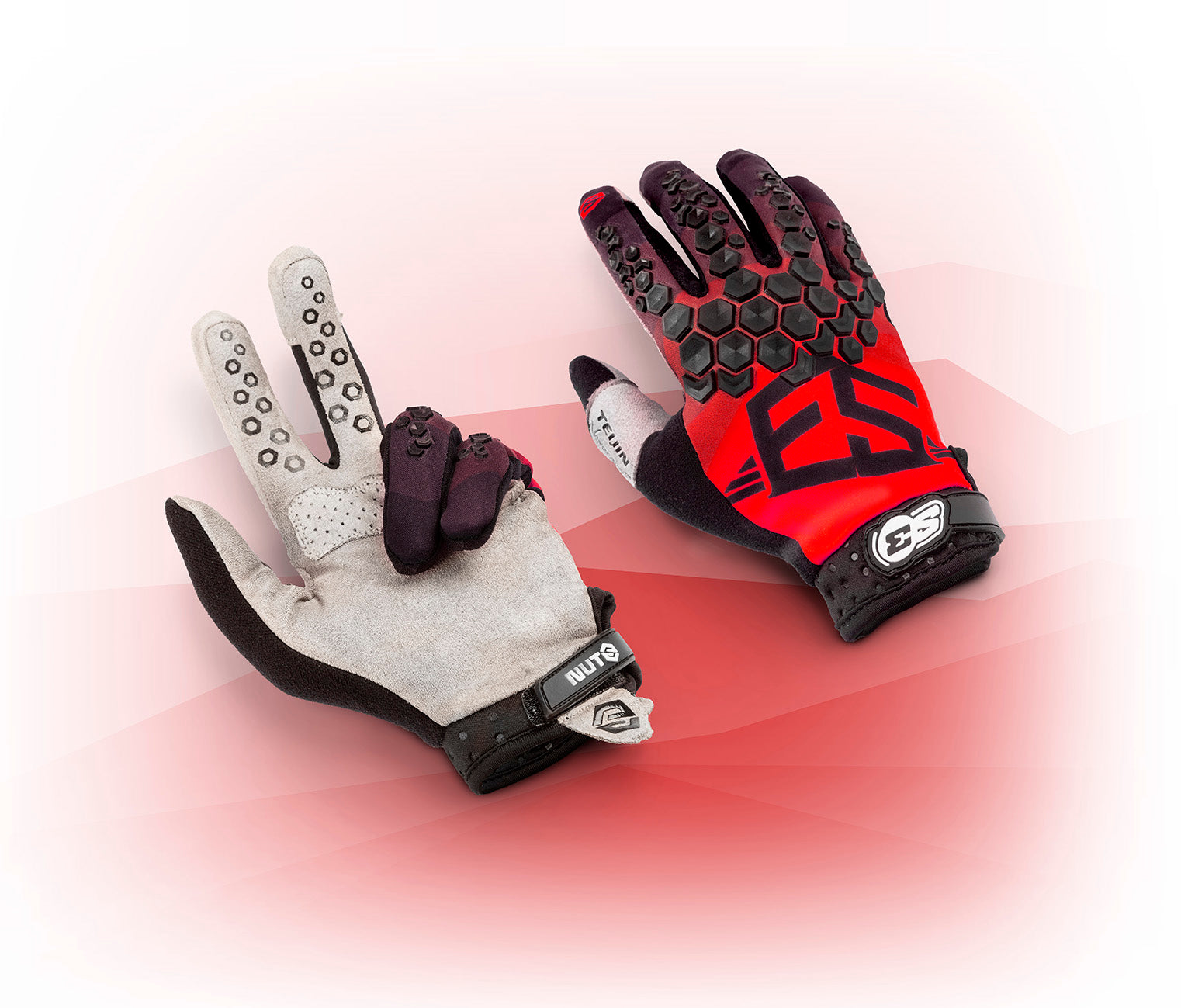 Guantes S3 Nuts Angel Color Rojo Talla XXL