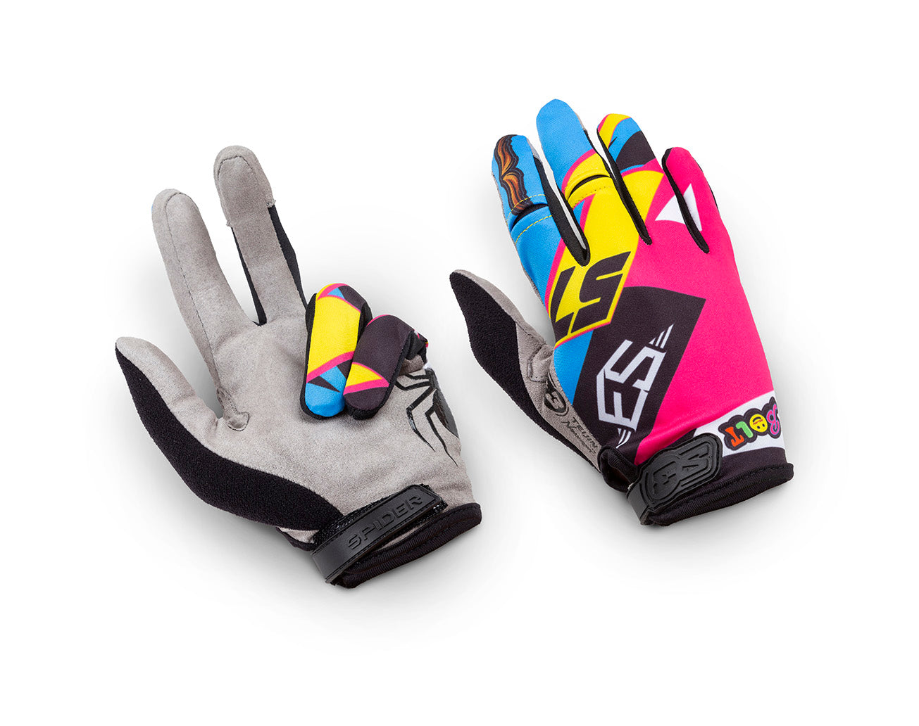 Guantes Infantiles S3 Spider Bb Color Rosa / Azul TALLA S