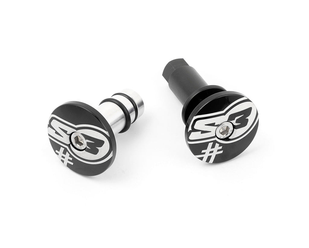 Topes de Manillar S3 "5" Trial/Enduro Negro/Blanco Ø 12mm