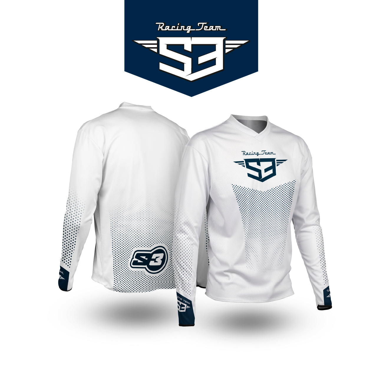 Camiseta S3 Blanca Equipación Moto Talla S