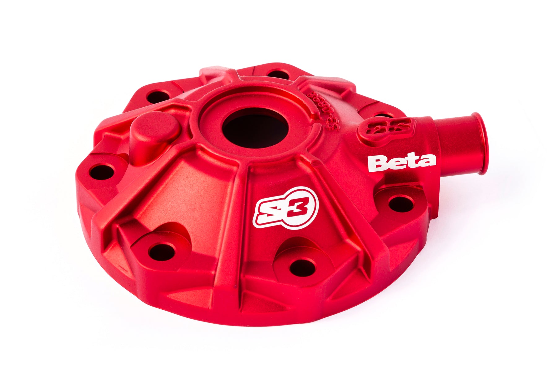 Tapa De Culata  De Baja Compresión S3 Beta Trial Color Rojo