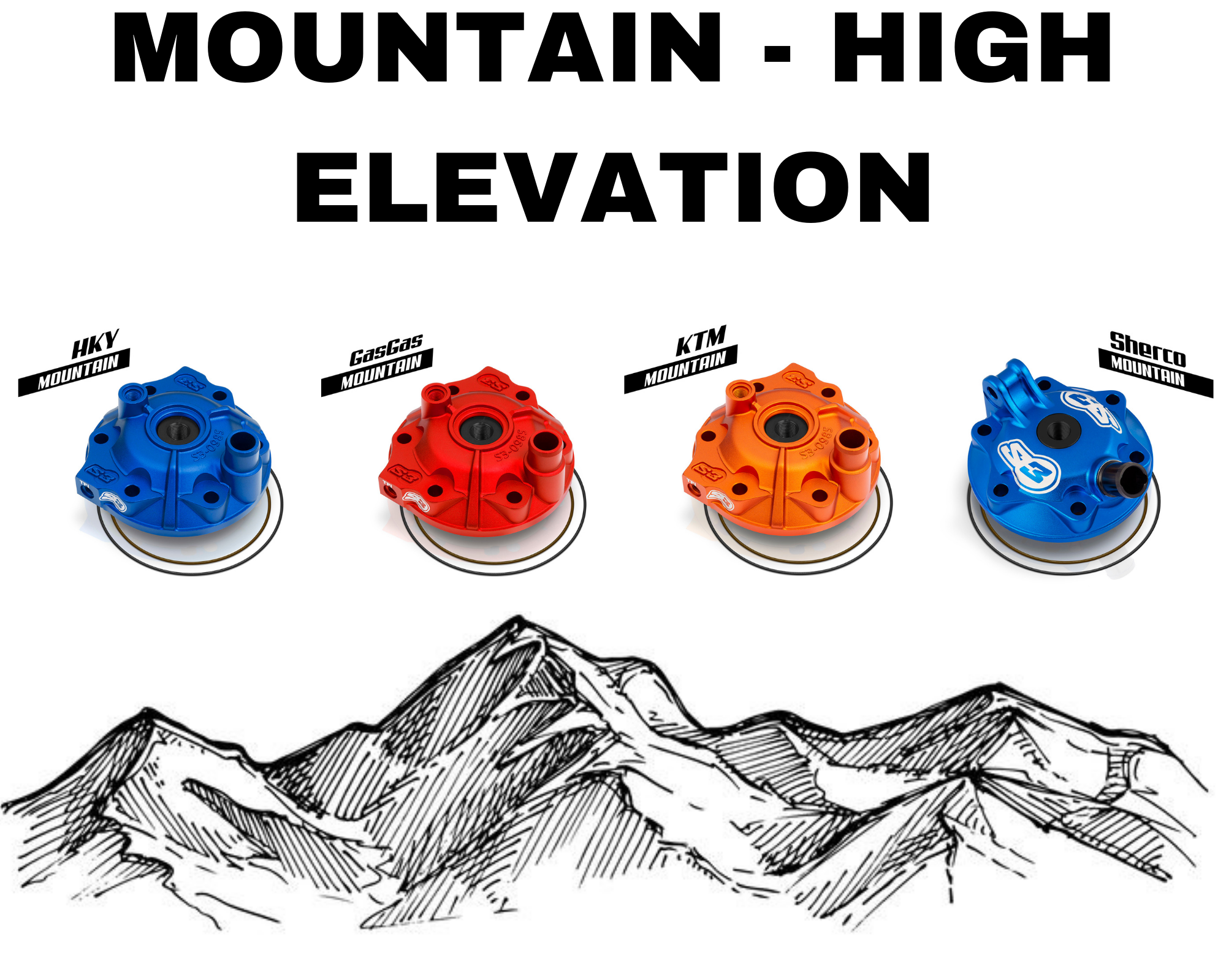 Culata S3 Mountain Head Husqvarna 250 Azul Hasta 2017