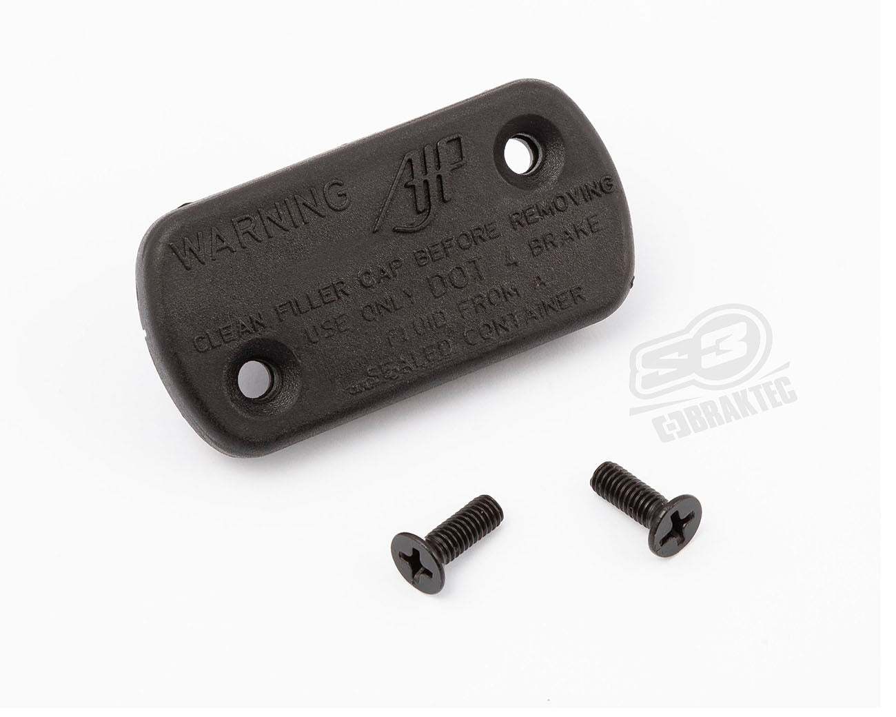 Tapa Braktec S3 Bomba Freno Y Embrague Ajp Dot4 Color Negro