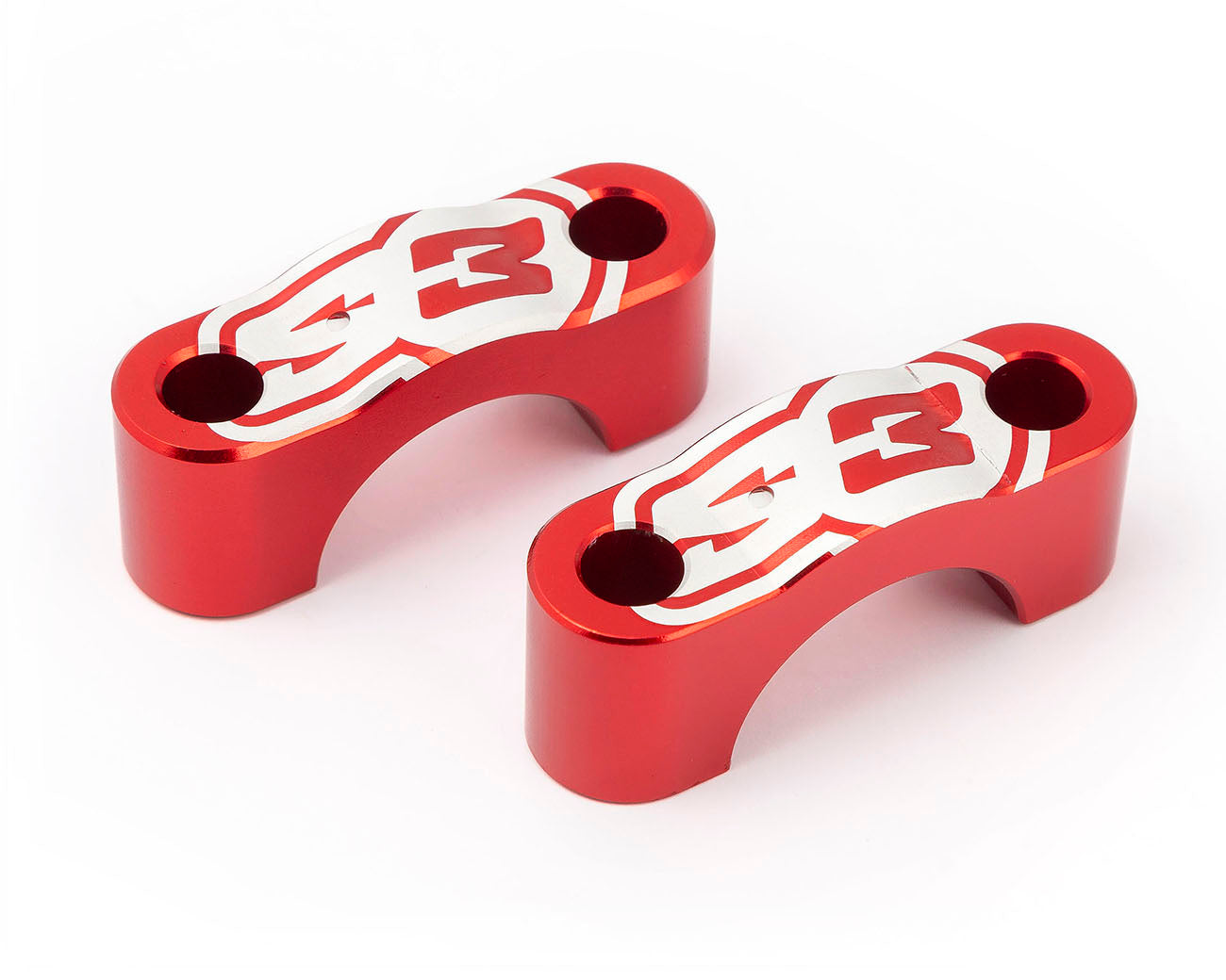 Abrazaderas de manillar ajustables S3 ROJAS