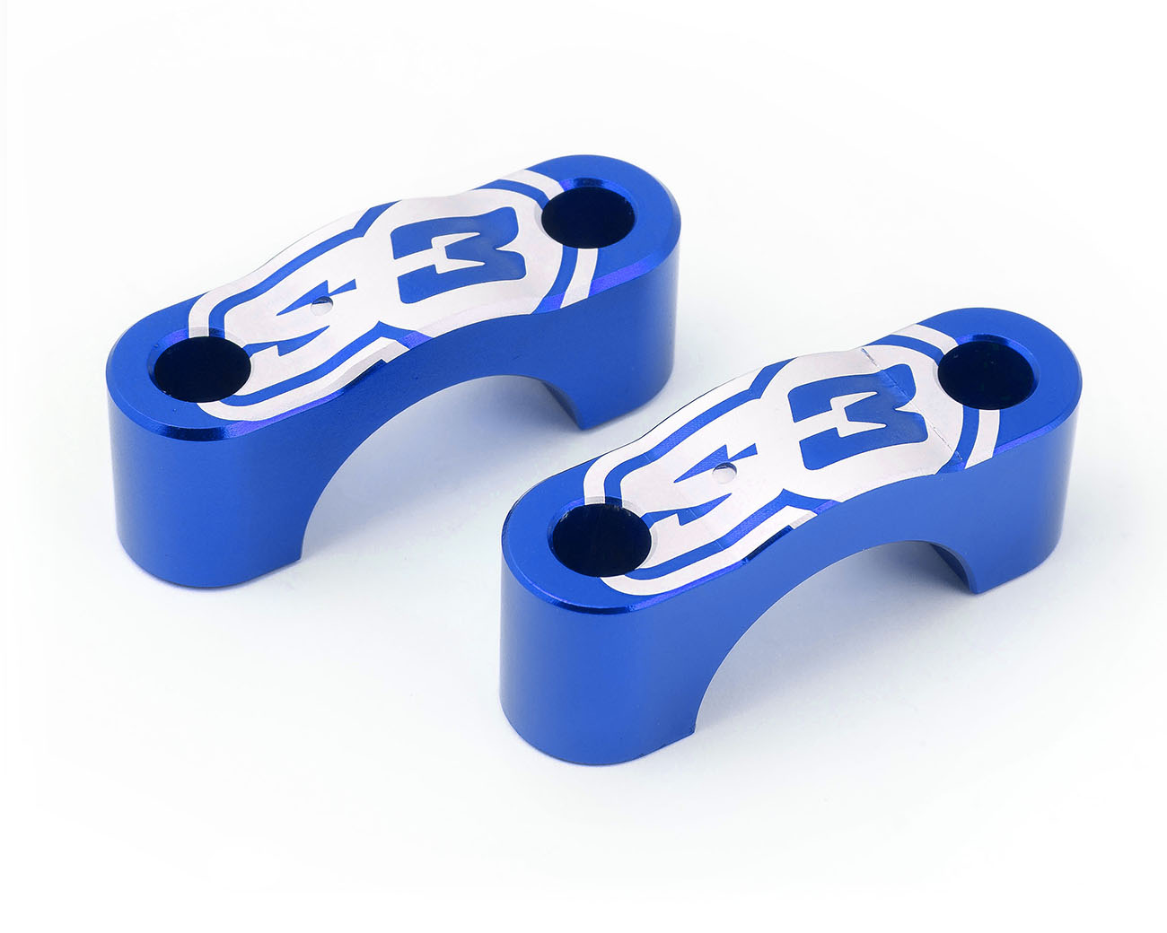 Abrazaderas de manillar ajustables S3 AZULES