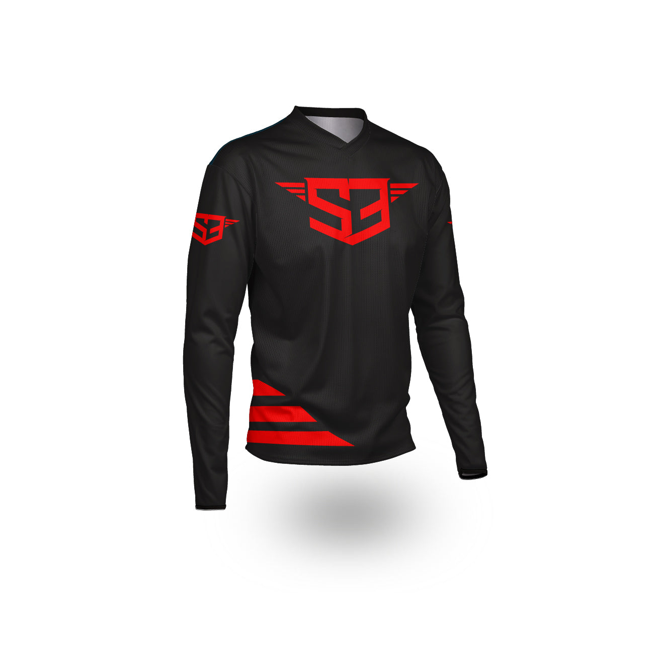 Camiseta S3 Angel Trial Color Negro / Rojo Talla S
