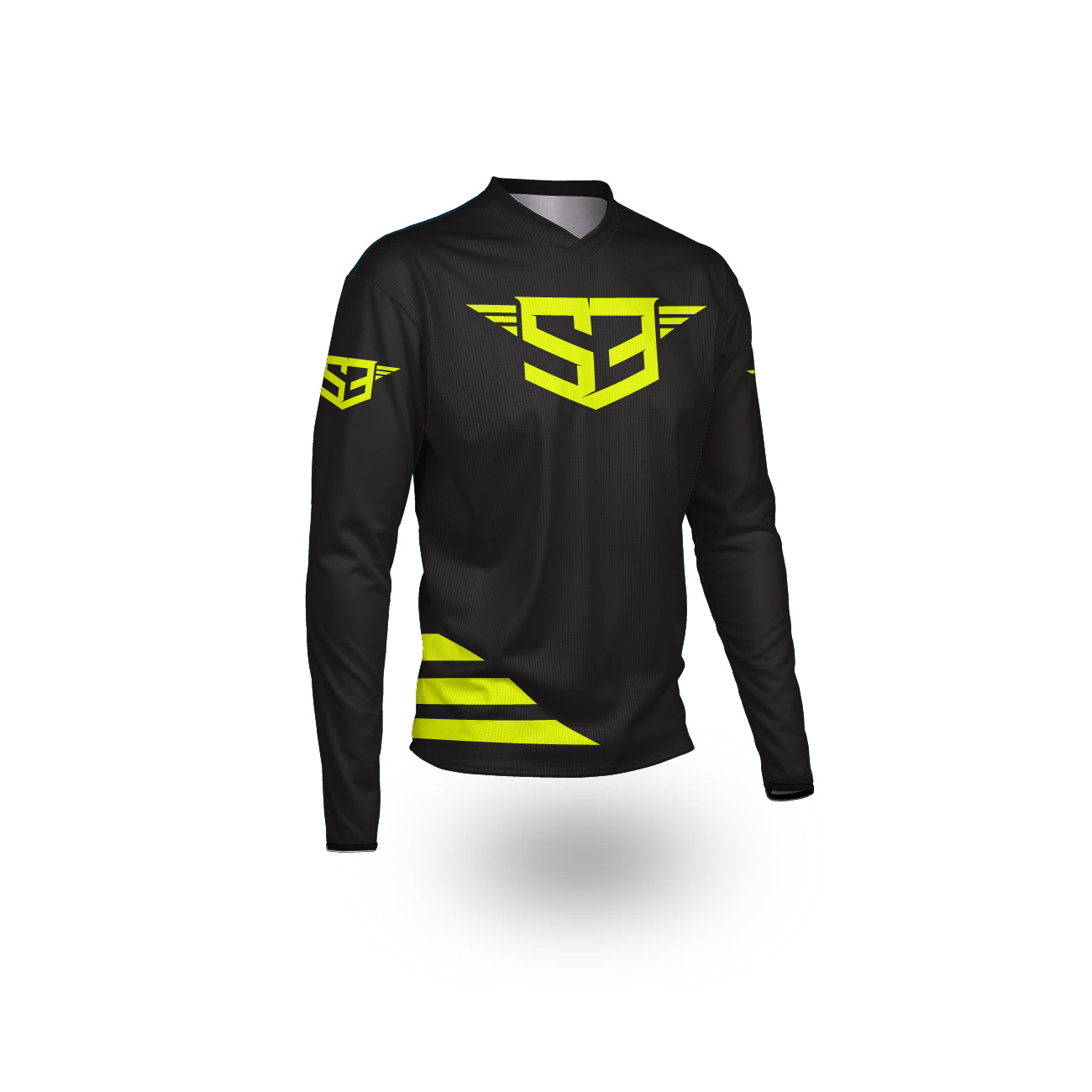 Camiseta S3 Angel Trial Color Negro / Amarillo Talla L