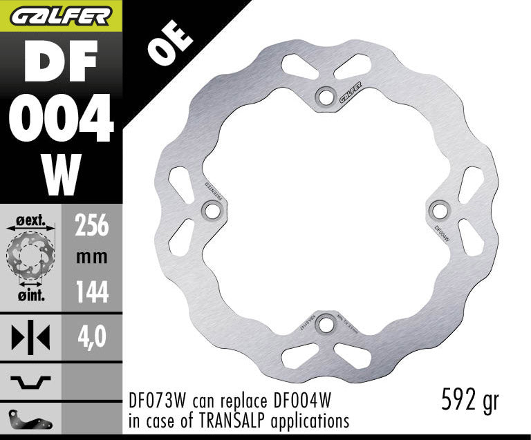DISCO DE FRENO GALFER WAVE DF004W FIJO TRASERO