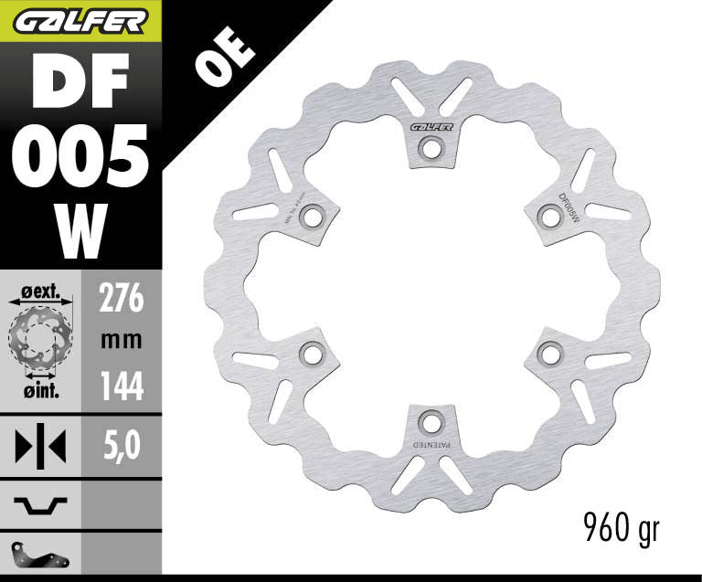DISCO DE FRENO GALFER WAVE DF005W FIJO DELANTERO