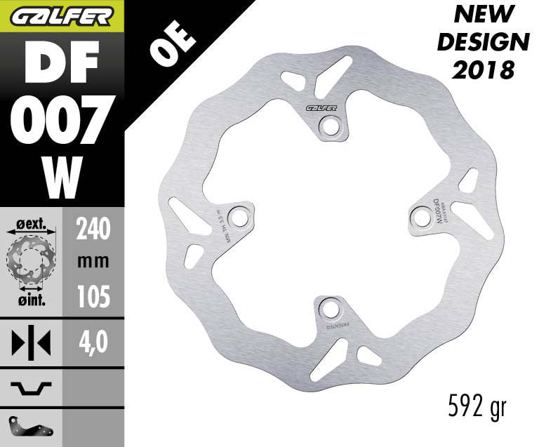 DISCO DE FRENO GALFER WAVE W DF007W