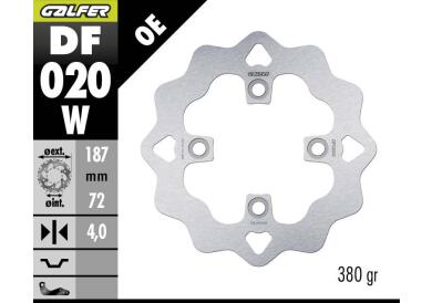 DISCO DE FRENO GALFER WAVE W DELANTERO DF020W