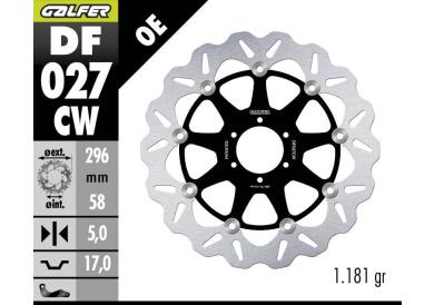 DISCO DE FRENO GALFER WAVE W DELANTERO DF027CW