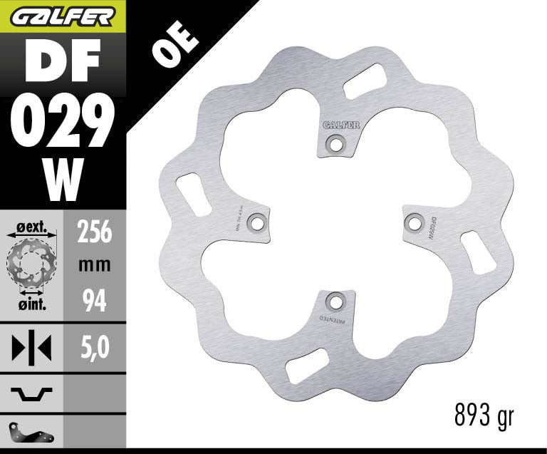 DISCO DE FRENO GALFER WAVE W TRASERO DF029W