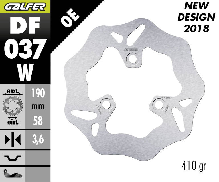 DISCO DE FRENO GALFER WAVE W DF037W