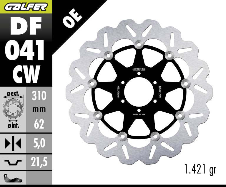DISCO DE FRENO GALFER WAVE DELANTERO W DF041CW
