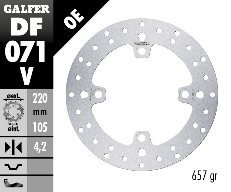 DISCO DE FRENO GALFER CIRCULAR V DF071V