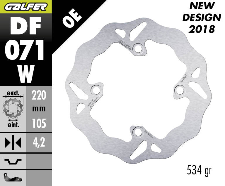 DISCO DE FRENO GALFER WAVE W DF071W