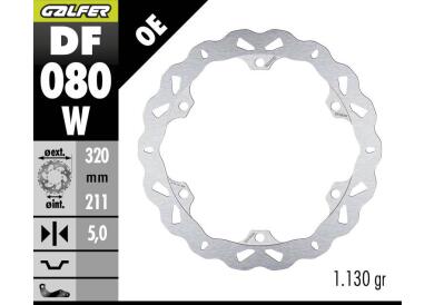 DISCO DE FRENO GALFER WAVE W DELANTERO DF080W
