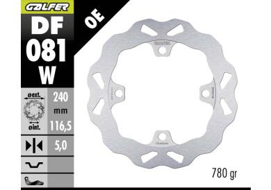 DISCO DE FRENO GALFER WAVE W DF081W