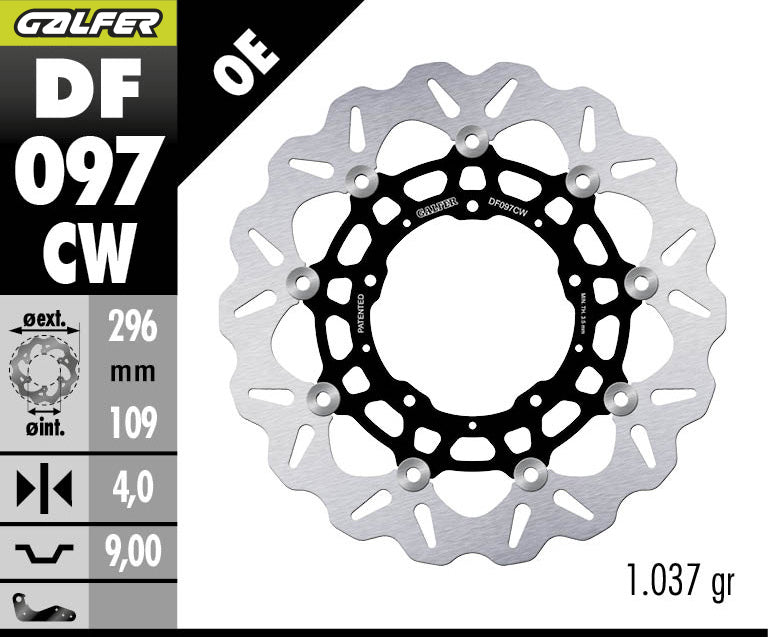 DISCO DE FRENO GALFER WAVE W DELANTERO DF097CW