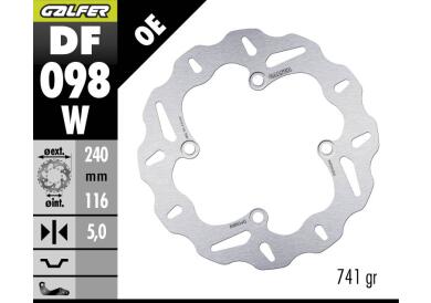 DISCO DE FRENO GALFER WAVE W TRASERO DF098W