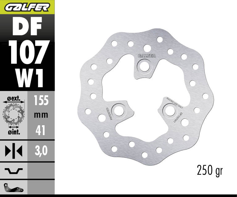 DISCO DE FRENO GALFER WAVE W DF107W1