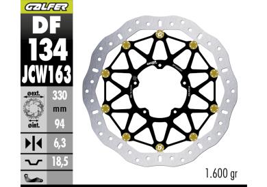 DISCO DE FRENO FLOTANTE GALFER RACING JCW1 DELANTERO DF134JCW163G03