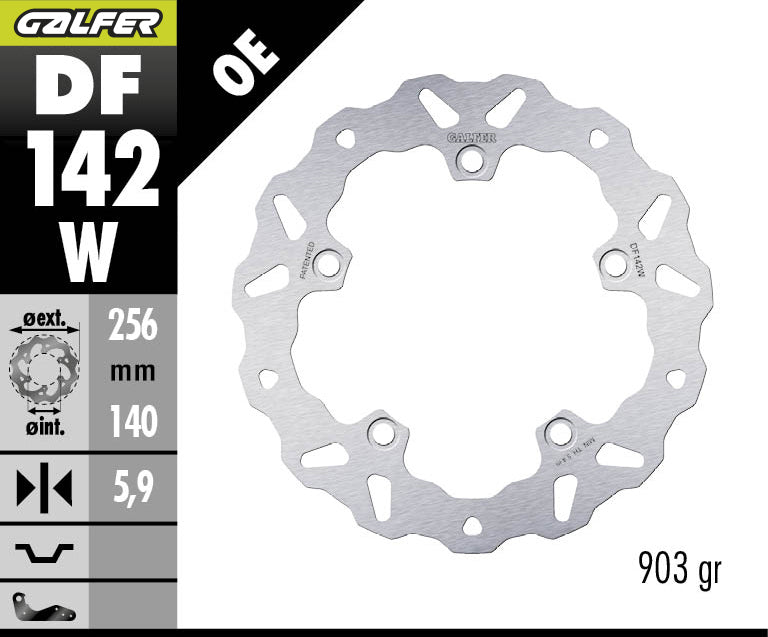 DISCO DE FRENO GALFER WAVE W TRASERO DF142W