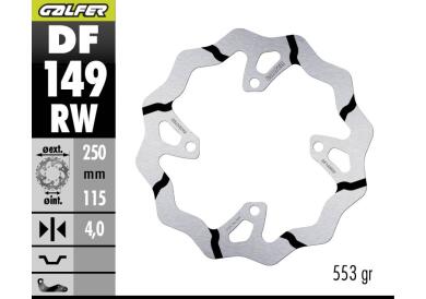 DISCO DE FRENO GALFER WAVE W TRASERO DF149
