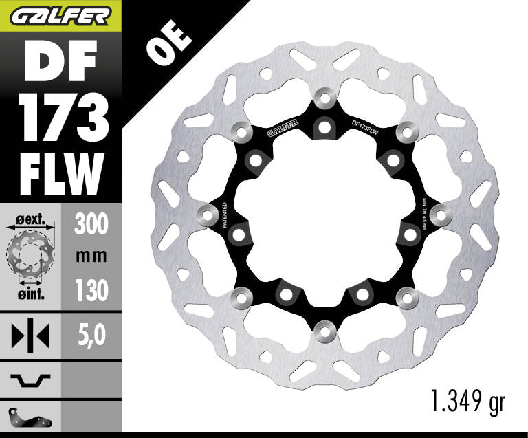 DISCO DE FRENO GALFER WAVE W DELANTERO DF173FLW