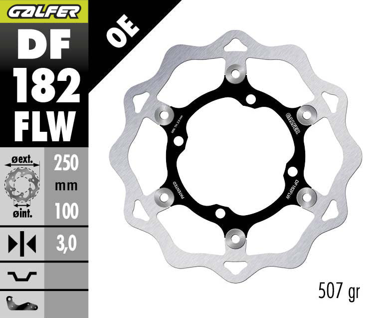 DISCO DE FRENO GALFER WAVE W DELANTERO DF182FLW