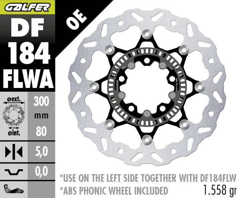 DISCO DE FRENO GALFER WAVE W DELANTERO DF184FLWA