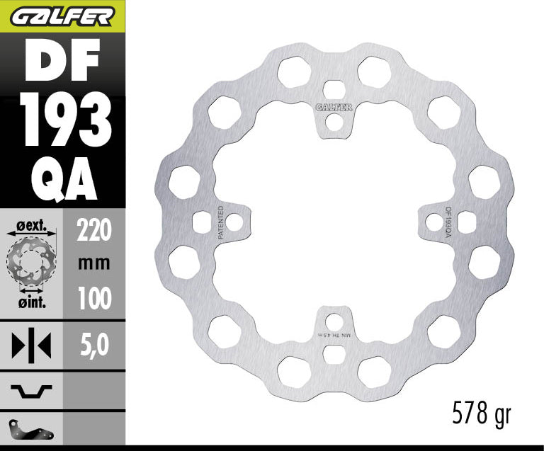DISCO DE FRENO GALFER CUBIQ Q TRASERO DF193QA