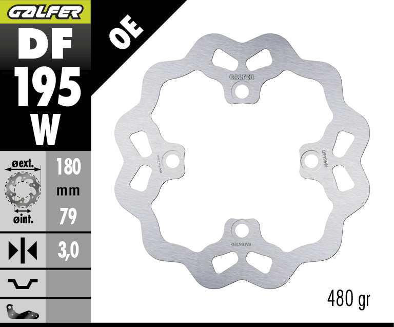DISCO DE FRENO GALFER WAVE W DF195W