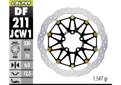DISCO DE FRENO FLOTANTE GALFER RACING JCW1 DELANTERO DF211JCW1G03