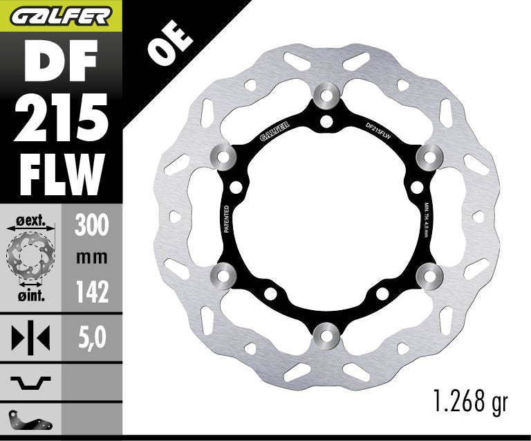 DISCO DE FRENO GALFER WAVE W DELANTERO DF215FLW