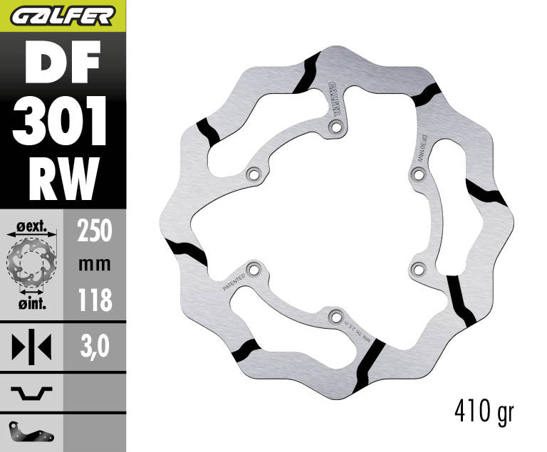 DISCO DE FRENO GALFER WAVE W DELANTERO DF301RW