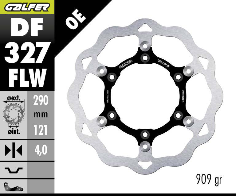 DISCO DE FRENO GALFER WAVE W DELANTERO DF327FLW